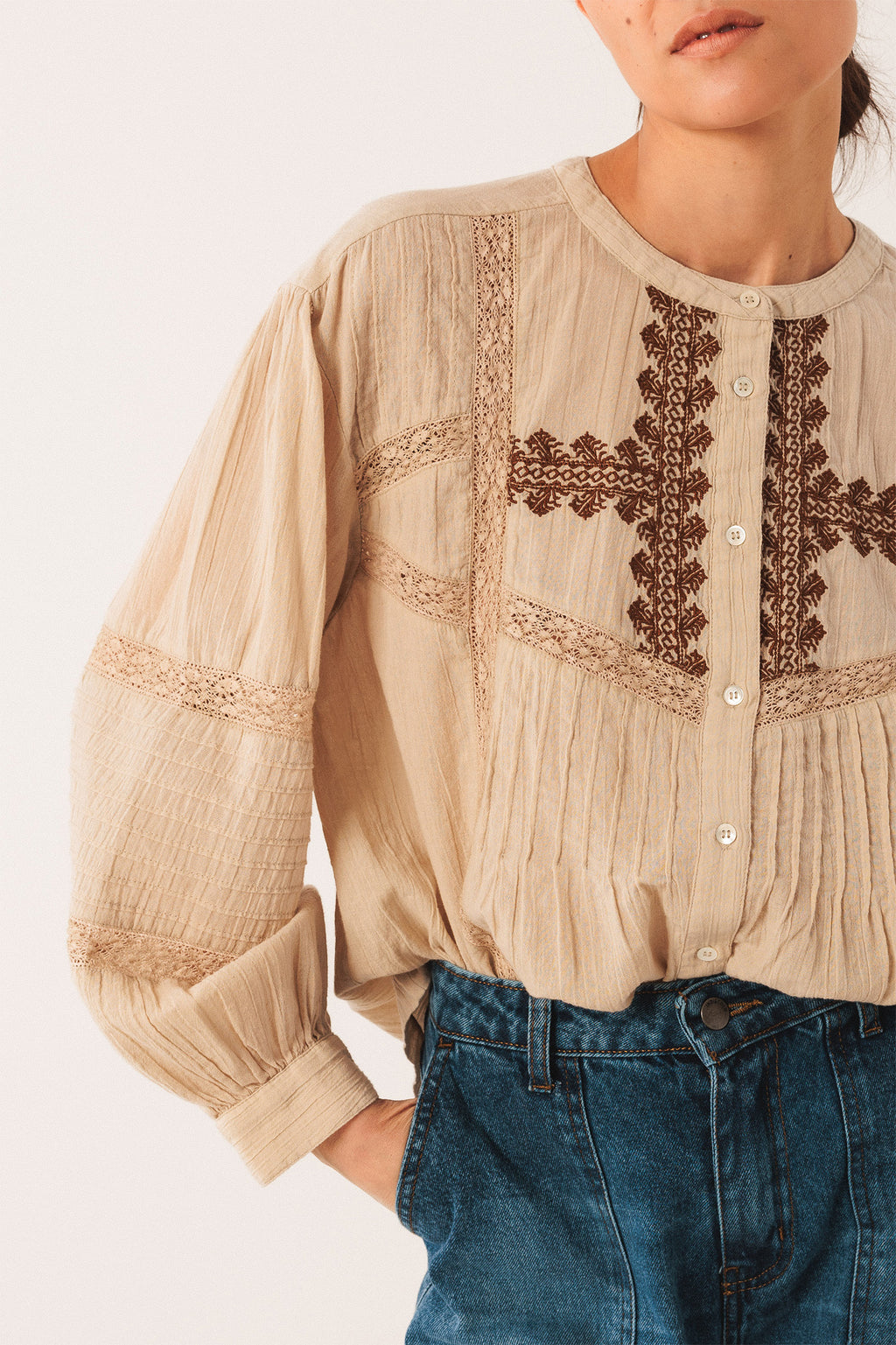 Indi & Cold Embroidered Blouse