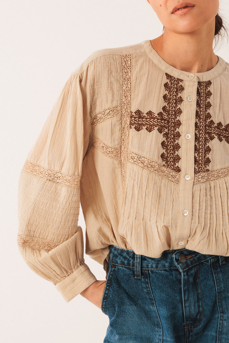 Indi & Cold Embroidered Blouse