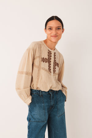 Indi & Cold Embroidered Blouse