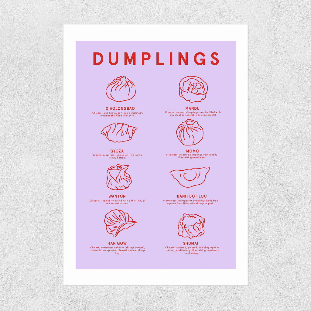 Dumplings Menu Print
