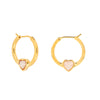 Vurchoo Gold Opal Trinidad & Tobago Heart Hoop