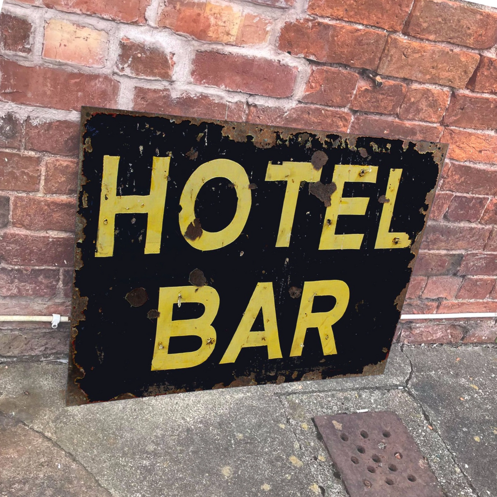 Hotel Bar Metal Wall Sign