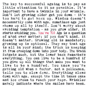 Wise Words - You're 70! Card