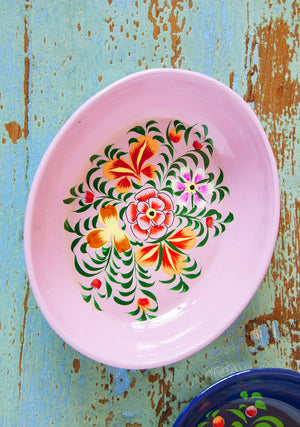 Hand Painted Oval Trinket Dish