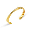 Orelia Interlocking Open Bangle Silver or Gold
