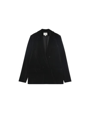 Grace & Mila Odile Black Velvet Blazer