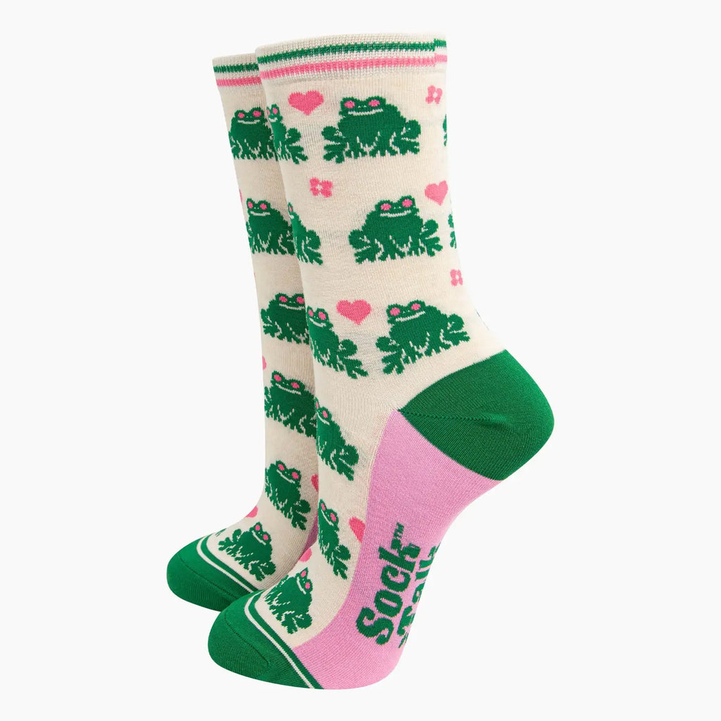 Frog Love Heart Socks