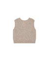 Grace & Mila Santa Beige Sleeveless Cardigan