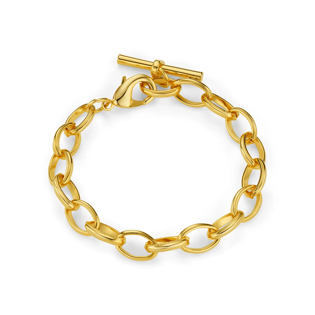 Orelia Oval Link T-Bar Drop Bracelet