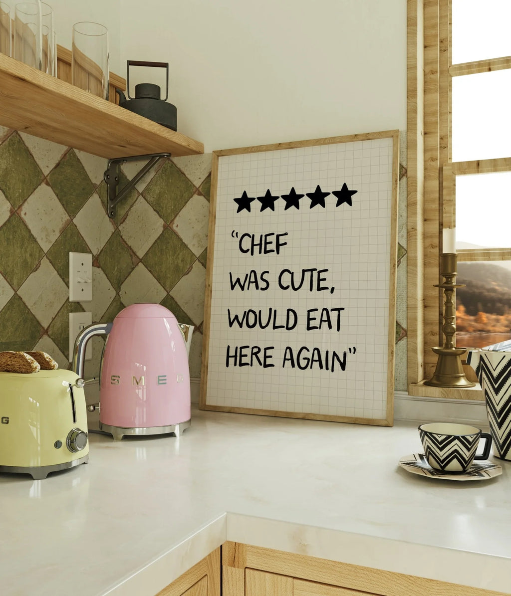 Chef Was Cute A4 Art Print