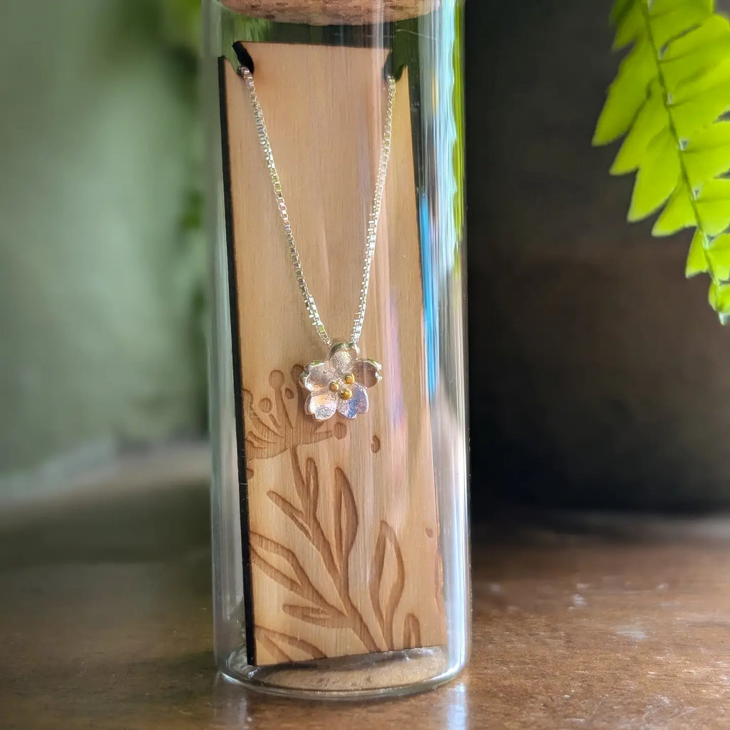 Banksia Botanicals Cherry Blossom Sterling Silver Necklace