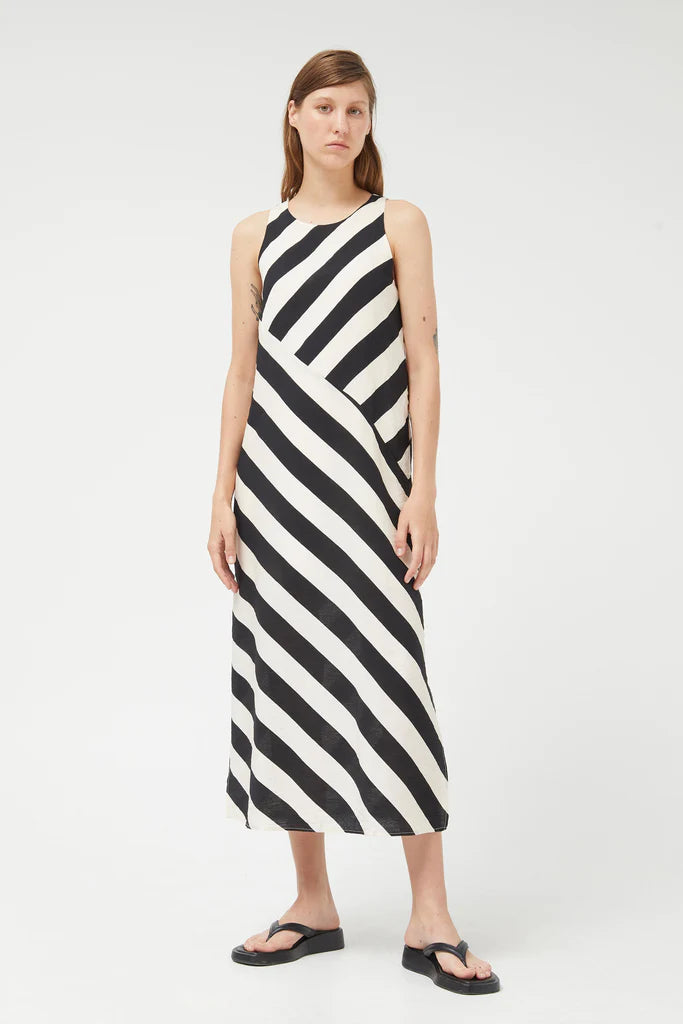 Compania Fantastica Diagonal Stripe Dress