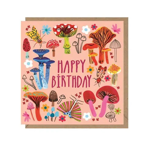 Earlybird Designs Mushroom Birthday Card