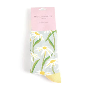 Miss Sparrow Bamboo Oxeye Daisies Socks