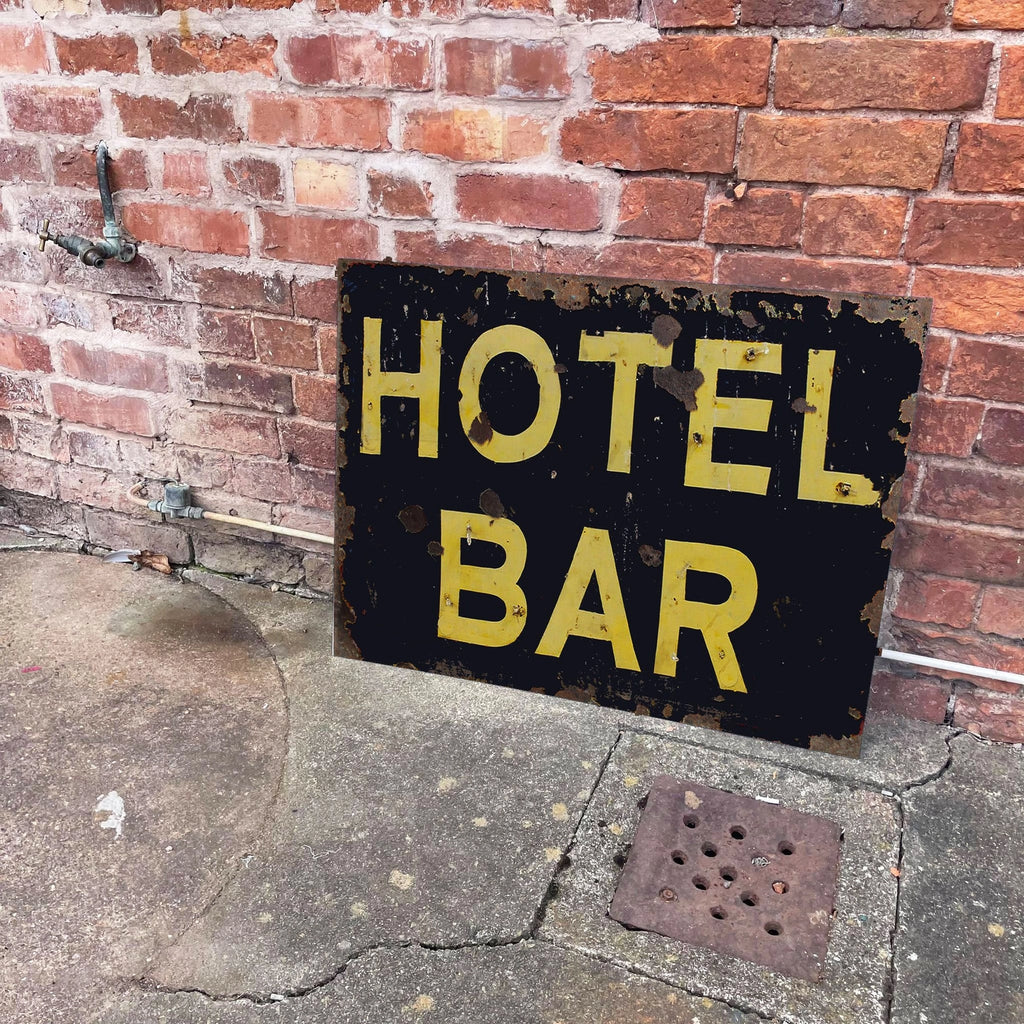 Hotel Bar Metal Wall Sign