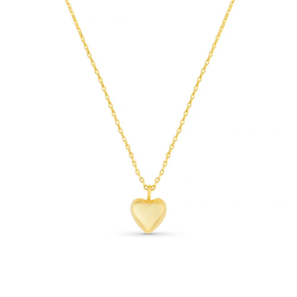 Orelia Domed Heart Charm Short Necklace