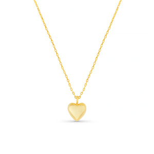 Orelia Domed Heart Charm Short Necklace