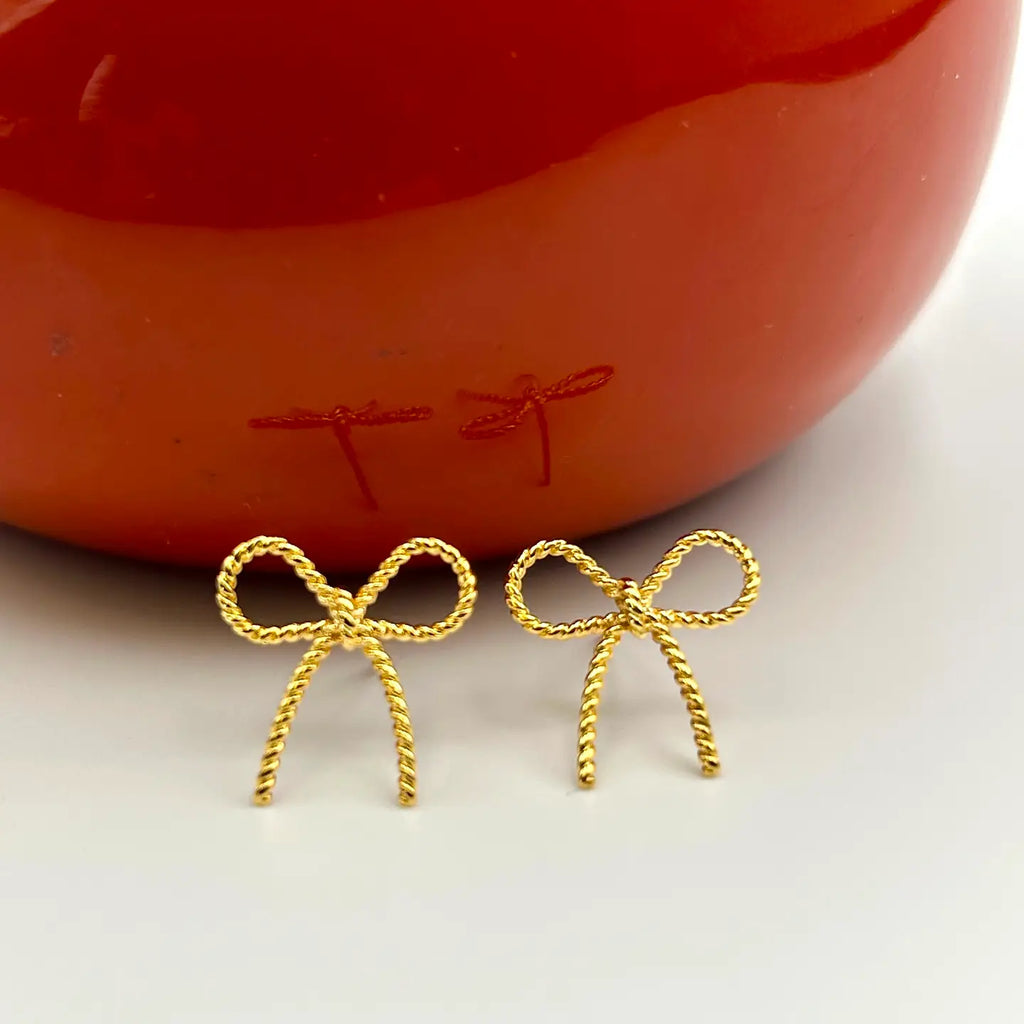 Sixton Beaded Bow Earrings