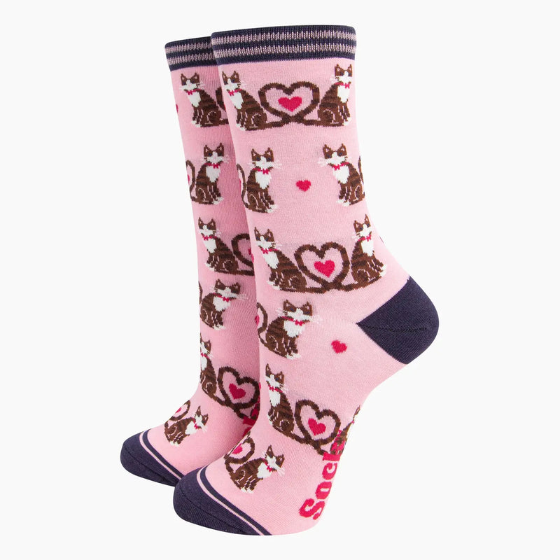 Cats Love Heart Tails Socks