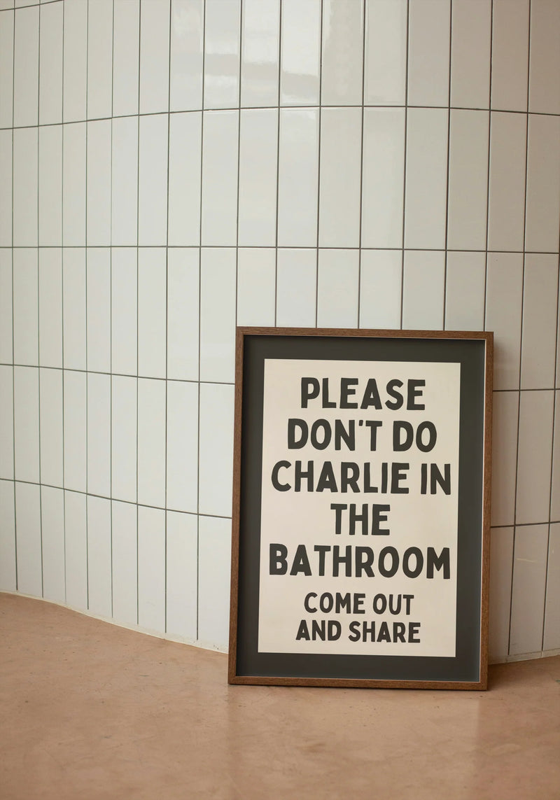 Wisdom & Wonder Print - Charlie In The Bathroom