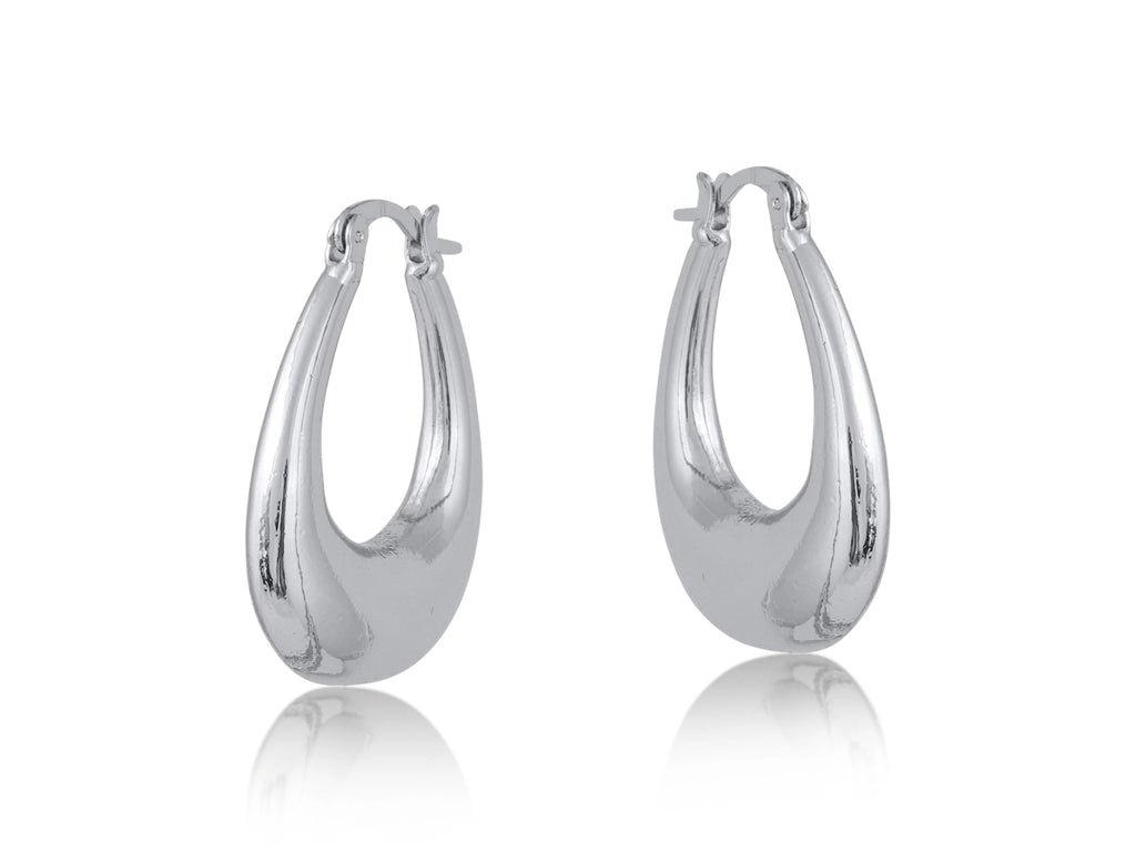 Big Metal Elvira Oval Earrings