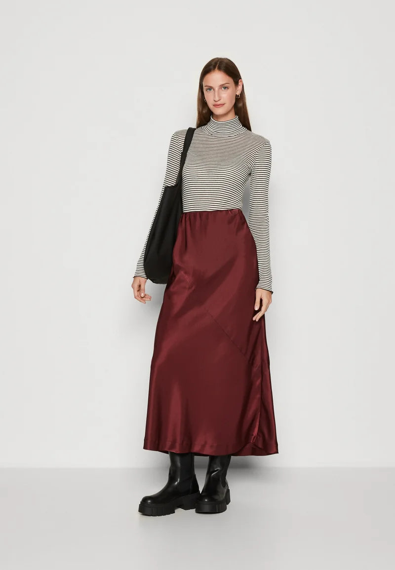 B. Young Dolora Satin Maxi Skirt