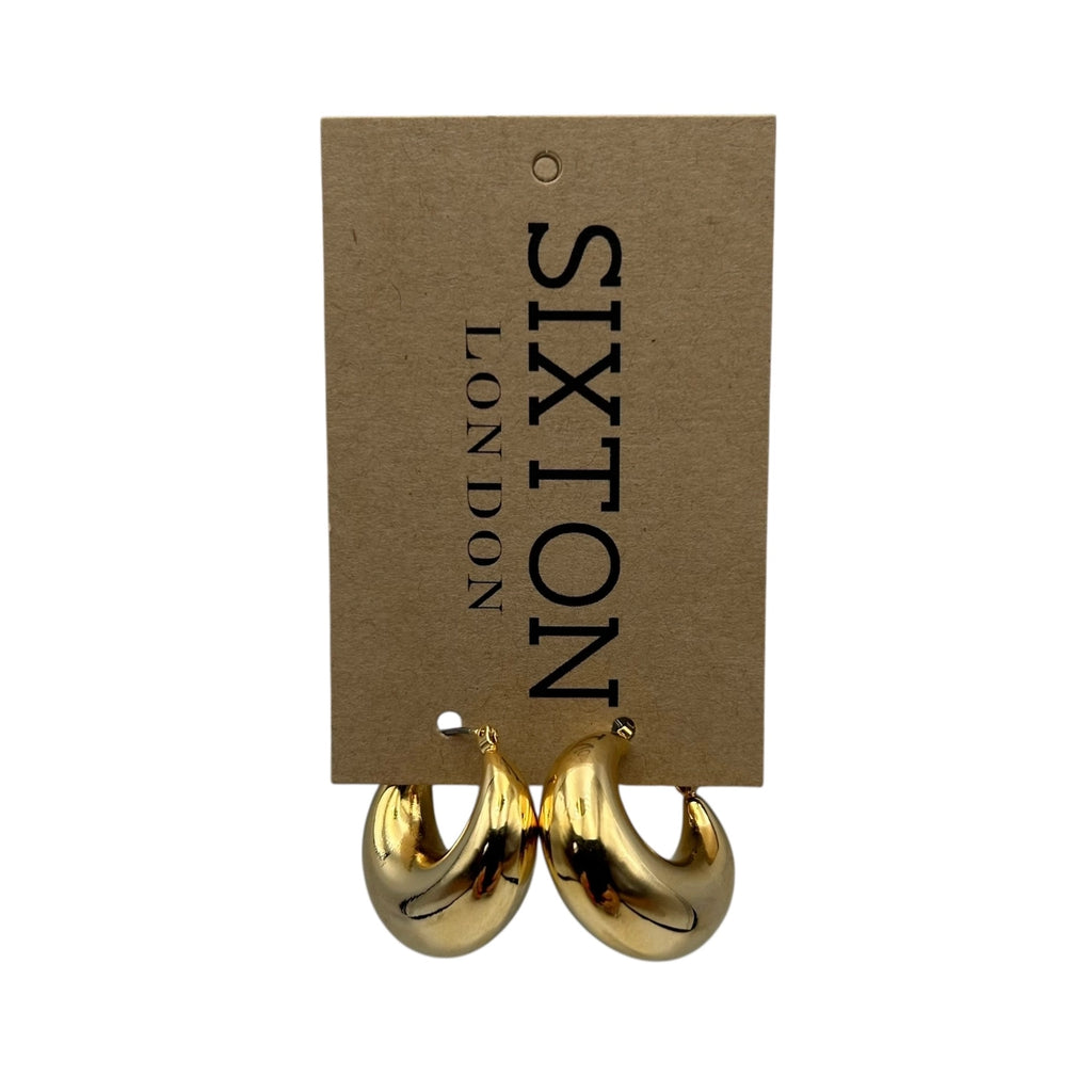 Sixton Retro Gold Hoop Earrings