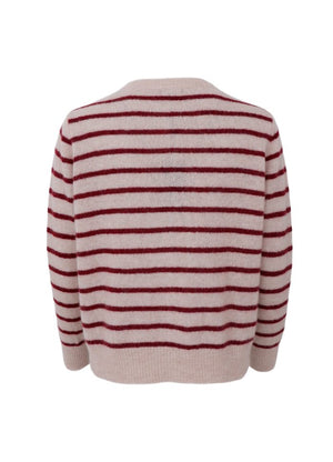 Black Colour Dell Stripe Knit Cardigan