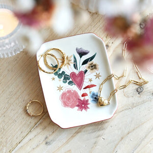 Floral Trinket Dish