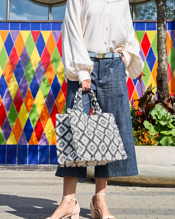 Black Colour Dex Boucle Bag