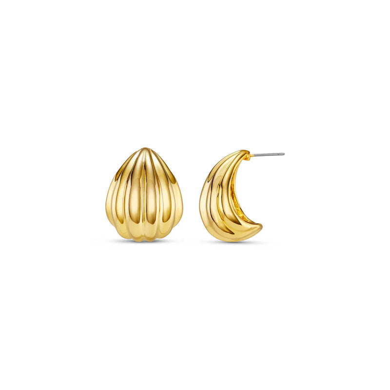 Orelia Statement Voluminous Curved Drop Earrings