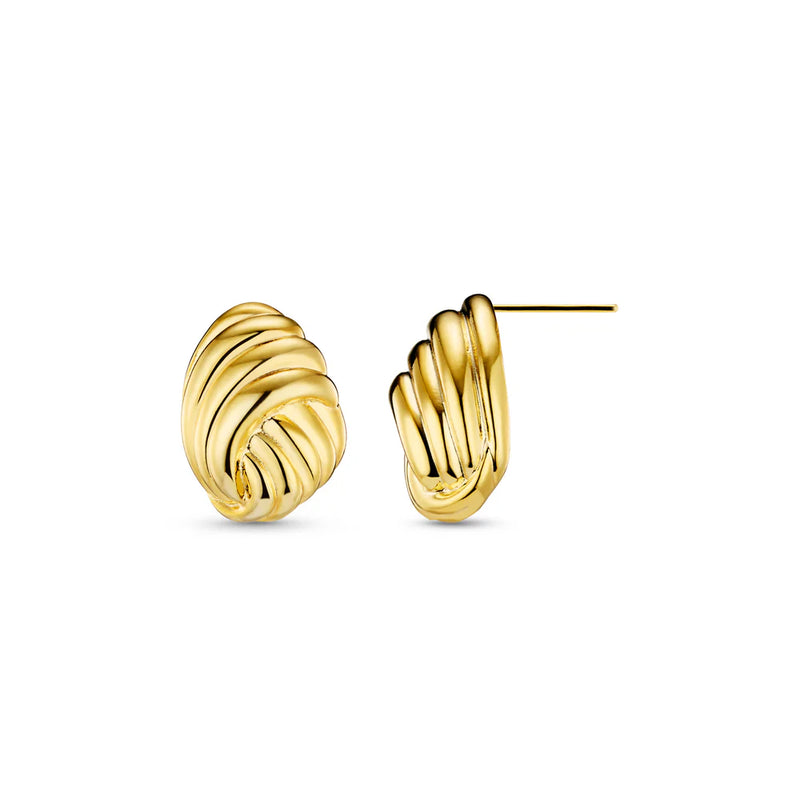 Orelia Statement Oval Woven Stud Earrings