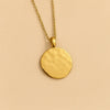 Hammered Molten Disc Chain Necklace