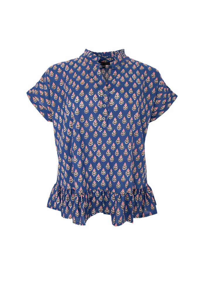 Black Colour Flora Blouse