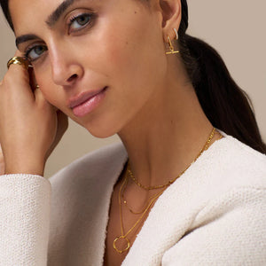 Orelia T-Bar Knot Hoop Earrings