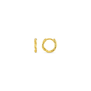Orelia Organic Round Wave Huggie Hoops