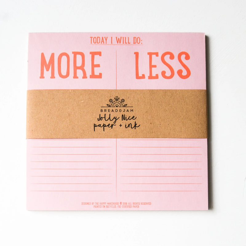 More Or Less Notebook