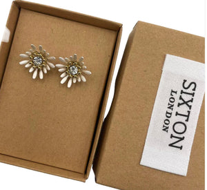 Sixton London Sparkle Flower Earrings