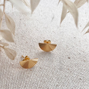 Little Nell Everyday Gold Sunrise Crescent Studs