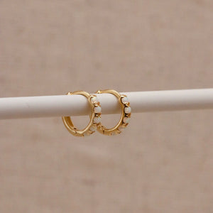 Little Nell Gold Opal Huggie Hoops