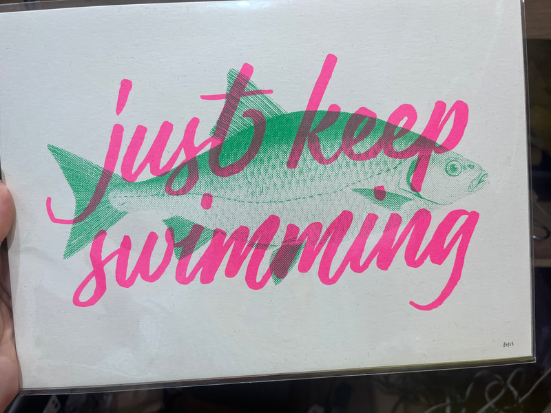 Basil & Ford Just Keep Swimming Print