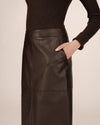 Grace & Mila Sirene Faux Leather Midi Skirt