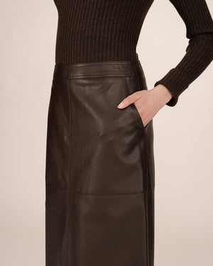 Grace & Mila Sirene Faux Leather Midi Skirt