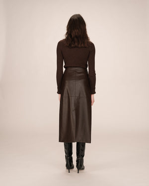 Grace & Mila Sirene Faux Leather Midi Skirt