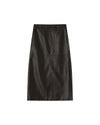 Grace & Mila Sirene Faux Leather Midi Skirt