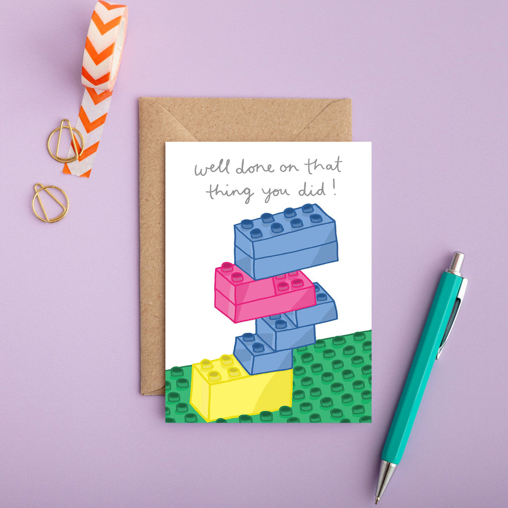 You've got pen on your face well done Lego card