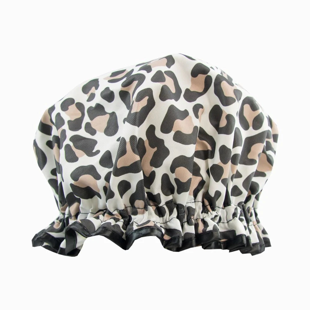 Vintage Cosmetics Leopard Print Shower Cap