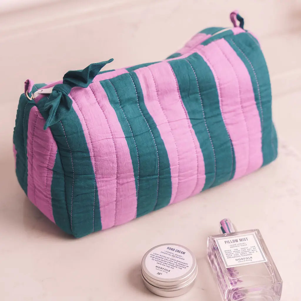 Medium Hand Block Printed Wash Bag