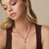 Orelia Link T-Bar Drop Necklace Gold