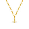 Orelia Link T-Bar Drop Necklace Gold